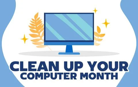 National clean up your computer month イラスト素材