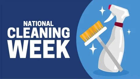 National cleaning week for better cleanliness Stock Footage 345220300