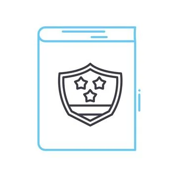National codex line icon, outline symbol, vector illustration, concept sign Stock Illustration