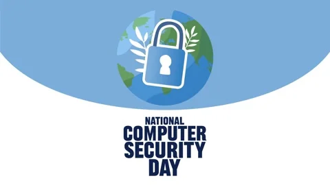 National Computer Security Day for better computer security Video stock 333658365
