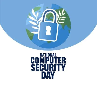 National Computer Security Day for better computer security Stock Illustration