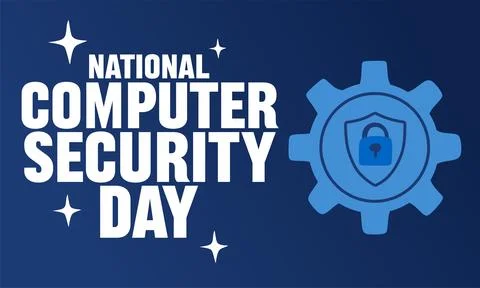 National Computer Security Day for better computer security Stock Illustration