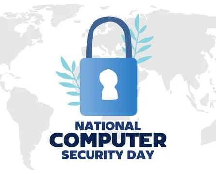 National Computer Security Day for better computer security Stock Illustration