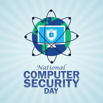 National Computer Security Day Stock Illustration