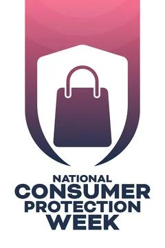 National Consumer Protection Week. Vector illustration. Holiday poster. Stock-Illustration