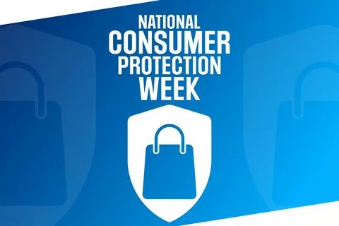 National Consumer Protection Week. Vector illustration. Holiday poster. Stock Illustration