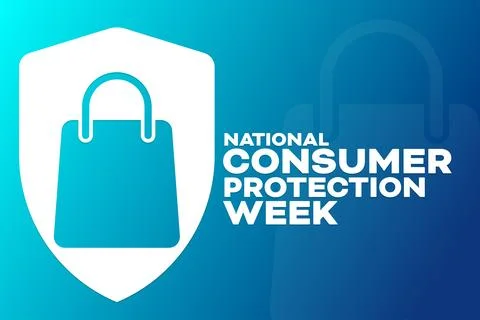 National Consumer Protection Week. Vector illustration. Holiday poster. Stock Illustration