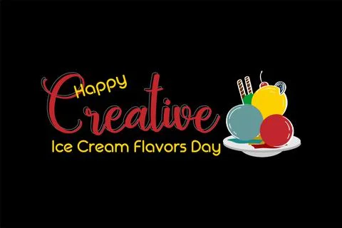 National Creative Ice Cream Flavors Day 002 Stock Illustration