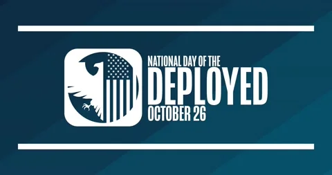 National Day of the Deployed. October 26. Flat holiday animation. Motion graphic Stock Footage 217401207