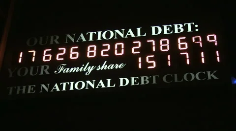 National Debt Clock Stock Footage 40499837
