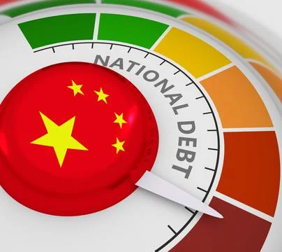 National debt concept Stock Illustration