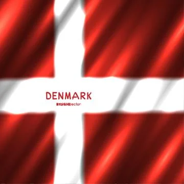 National Denmark flag background Stock Illustration