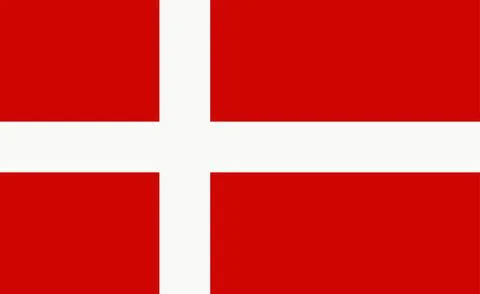 National Denmark flag. Vector illustration. Stock Illustration