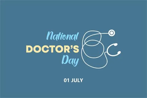 National Doctor's Day - typography vector illustration Stock Illustration