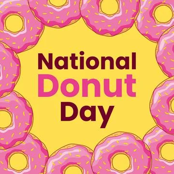 National Donut Day Stock Illustration