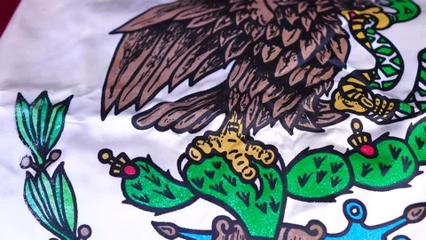 National ensign of mexico flag Stock Footage 104957119