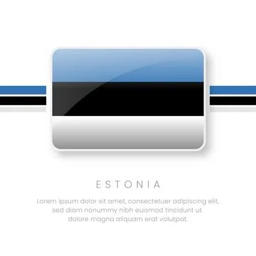 National Estonia Flag.Vector Estonia Button Flag. Realistic National Flag D.. 스톡 일러스트