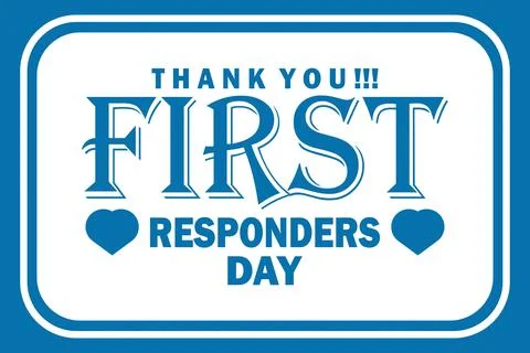 National First Responders Day Vector Template Design Illustration 스톡 일러스트