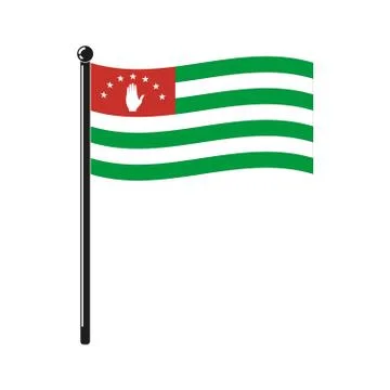 National flag of Abkhazia Stock Illustration