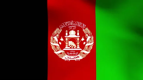 National flag of Afghanistan Stock Footage 42139229