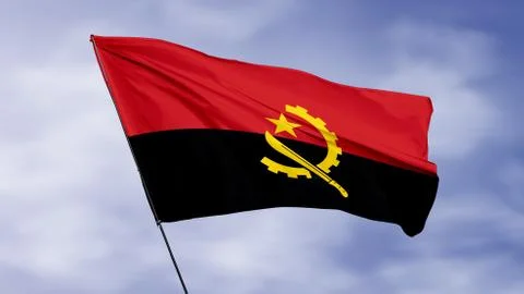 National flag of Angola Stock Photos