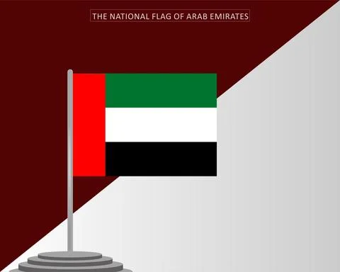 The national flag of  arab emirates vector design Stock Illustration