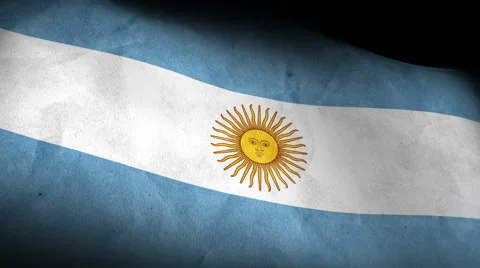 National flag of Argentina, low angle, grunge Stock Footage 47469943