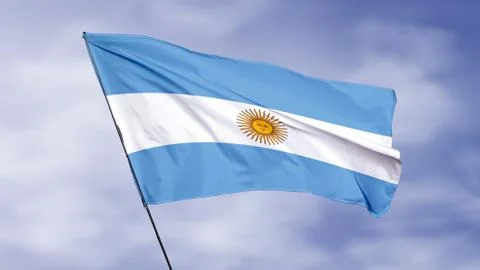 National flag of Argentina Stock Photos