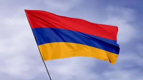 National flag of Armenia Stock Photos