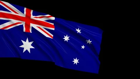National flag of Australia Stock Footage 96158096