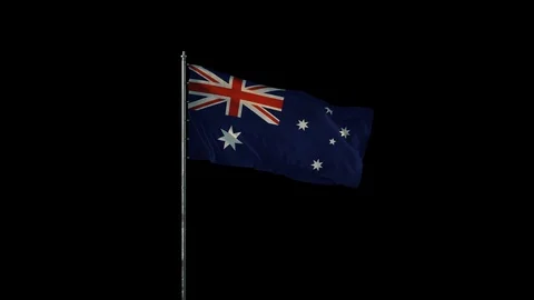 National Flag of Australia Stock Footage 102962864