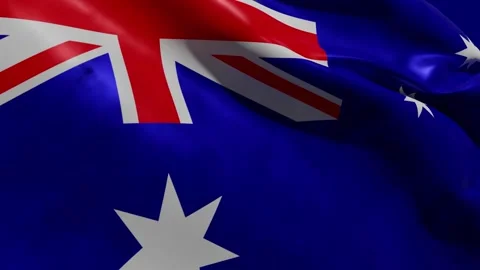 NATIONAL FLAG OF AUSTRALIA Stock Footage 185216565