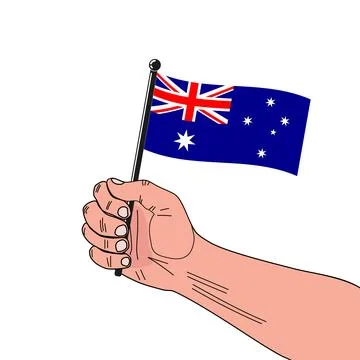 National flag of Australia Stock Illustration