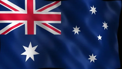National flag of australia waving in a gentle breeze. 4K Vídeos de archivo 344046874