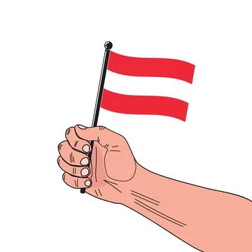 National flag of Austria Stock Illustration