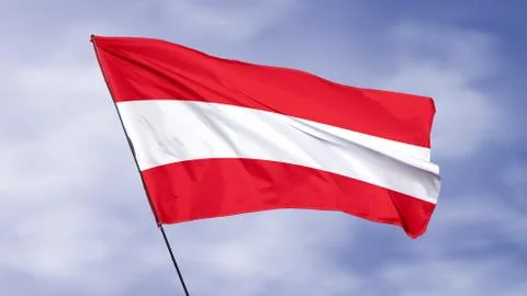 National flag of Austria Stock Photos