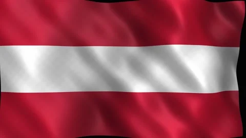 National flag of austria waving in the wind. 4K Video stock 344046877