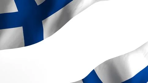 National flag background image,wind blowing flags,3d rendering,Flag of Finlan Illustrazione stock