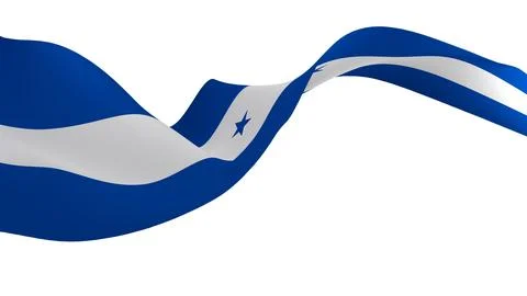 National flag background image,wind blowing flags,3d rendering,Flag of Hondur Illustrazione stock