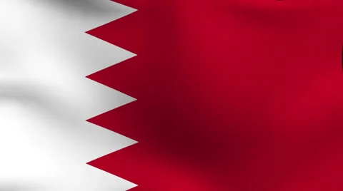 National flag of Bahrain Stock Footage 47804648
