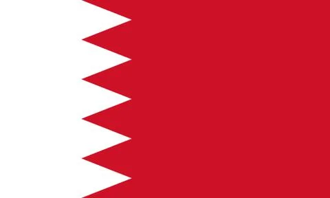 National flag of Bahrain Stock Illustration