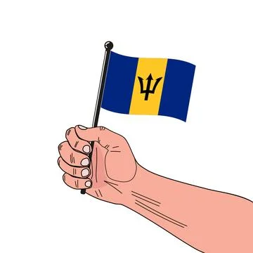 National flag of Barbados Stock Illustration