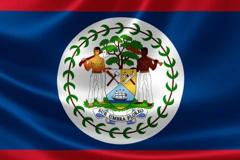 National Flag of Belize Stock Illustration
