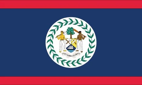 National Flag Belize Stock Illustration
