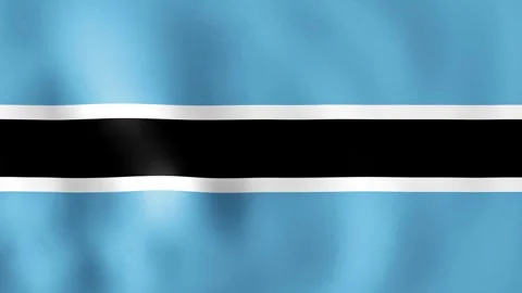 National flag Botswana fluttering in wind. Smooth animation flag in 4K. Vidéo 275582086