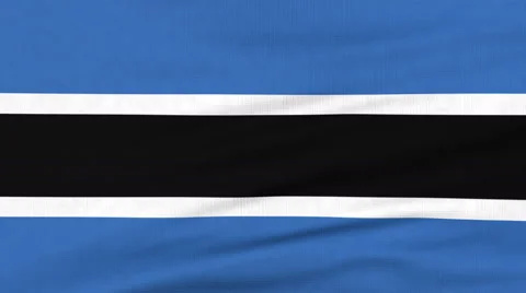 National flag of Botswana flying on the wind Video stock 65791552