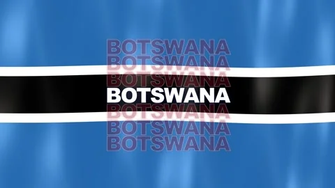 National Flag - Botswana Stock Footage 346332829
