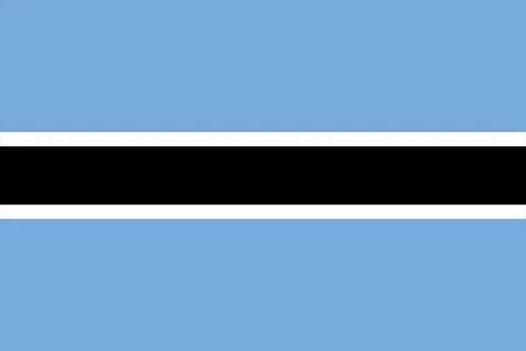 National flag of Botswana Stock Illustration