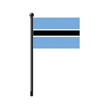 National flag of Botswana Stock Illustration