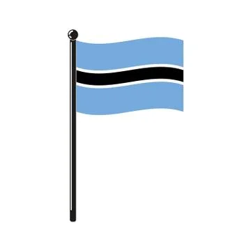 National flag of Botswana Stock Illustration